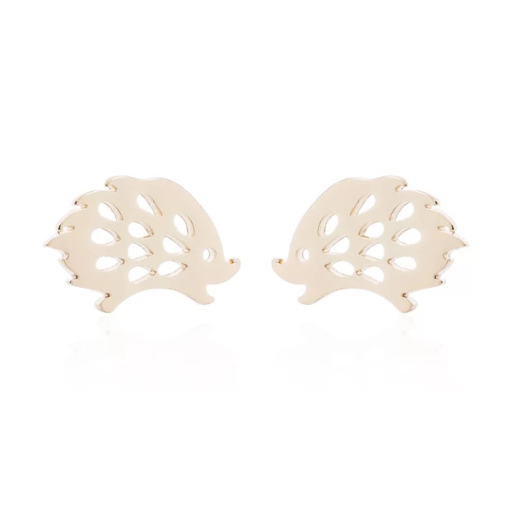 Porcupine Earrings hedgehog earrings Gold